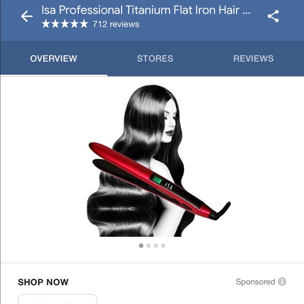 ISA flat iron hair straightener